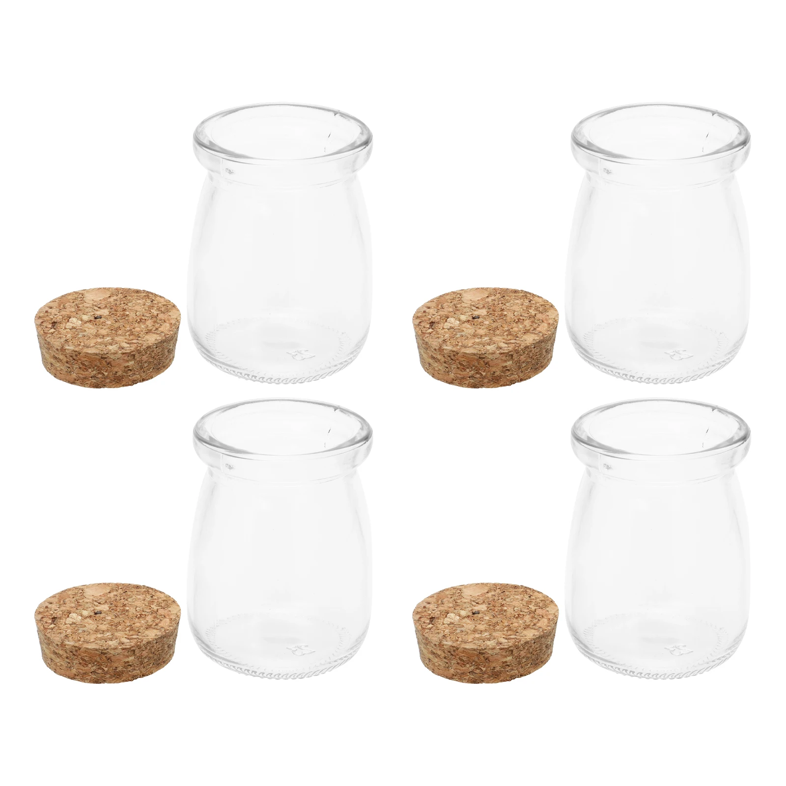

12pcs Pudding Bottle Pcs Yogurt Jelly Storage Glass Holders Practical Pudding Holders Sealed Dust Proof Kitchen Boxes Practical