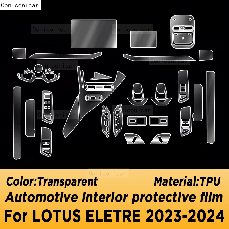 For LOTUS ELETRE 2023 2024 Navigation Automotive Interior Panel Screen Protective Film TPU Anti-Scratch Sticker Protect