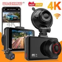 Cámara de salpicadero 4K para coche, videocámara frontal y trasera Dvr WIFI camara coche delantera grabar Monitor de aparcamiento camara coche dashcam camara vision trasera coche camara para vehiculo