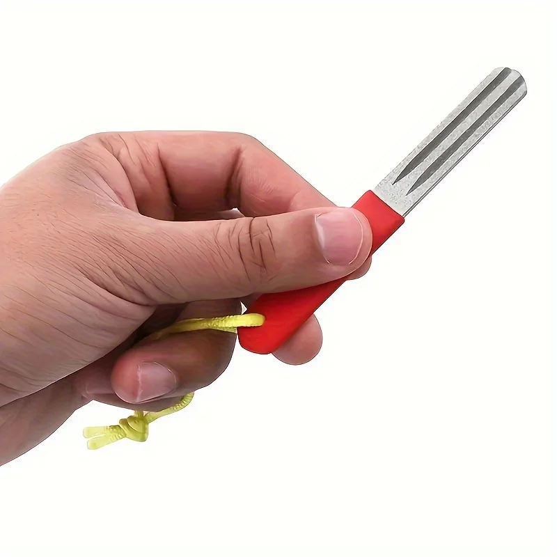 Fishing Hook Sharpener Portable Diamond Fish Hook Sharpener Tool Knife Sharpener Keychain Fishing Accessories