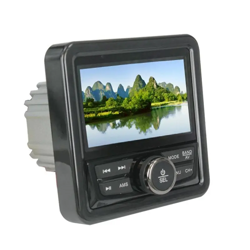 A48P-Marine Radio Boat Stereo Bluetooth FM AM Digital Media Audio Player Waterproof For Yacht ATV UTV Golf Cart Motorcycle Parts