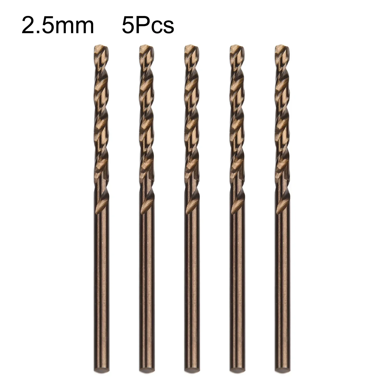 5pcs HSS M35 Cobalt Auger Drill Bits 1/1.5/2/2.5/3/3.5/4mm 135 Degree Split Point Tip For Stainless-Steel Metal Wood-Hole Cutter