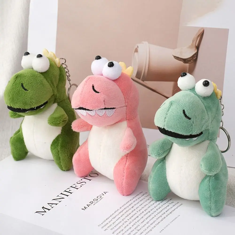 Bag Accessories Cartoon Dinosaur Dinosaur Plush Keychain Stuffed Plush Dinosaur Plush Keyring Washable Soft Car Key Ring