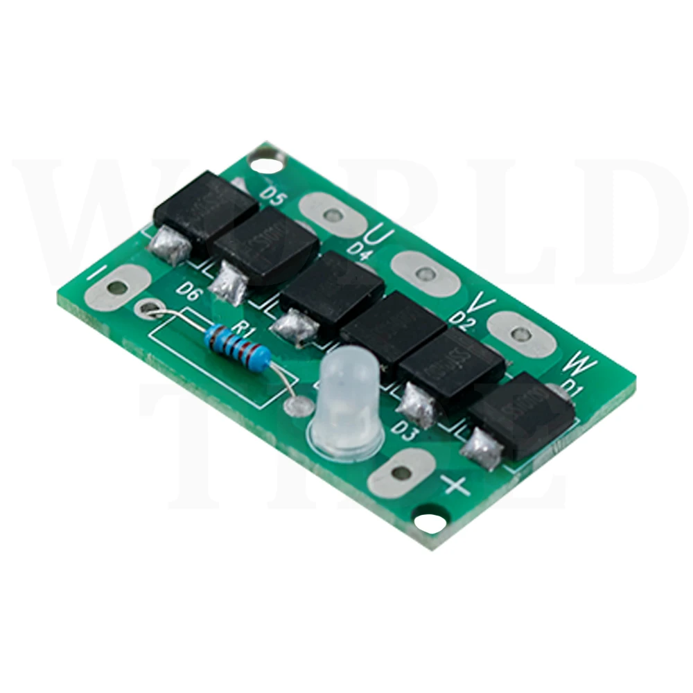 Schottky Three-Phase Rectifier Bridge Gene-rator Board SMT High Current 10A Efficiency with Indicator Light
