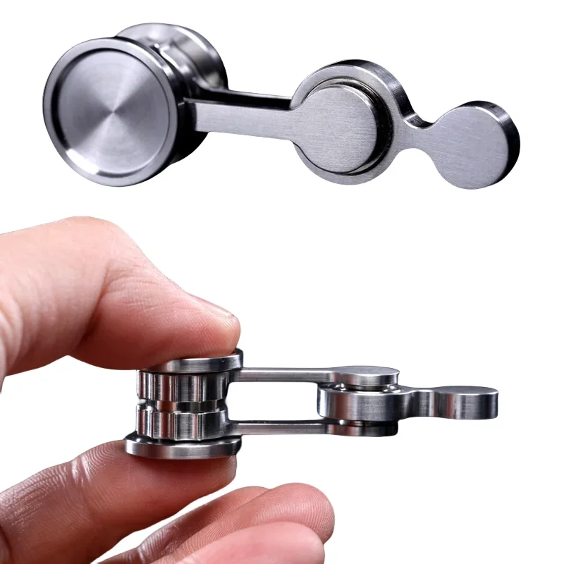 Stainless Steel Swing Ball Foldable EDC Manual Rotator Steel Swing Fidget Rotator Adult Decompression Hypnosis Toy Casual Gift