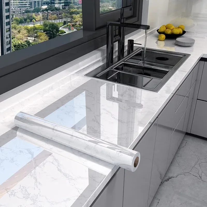 

60cm Marble Contact Paper - Waterproof Oil-Proof PVC Wall Stickers, Self-Adhesive for Kitchen Countertop Home Decor, Peel Stick