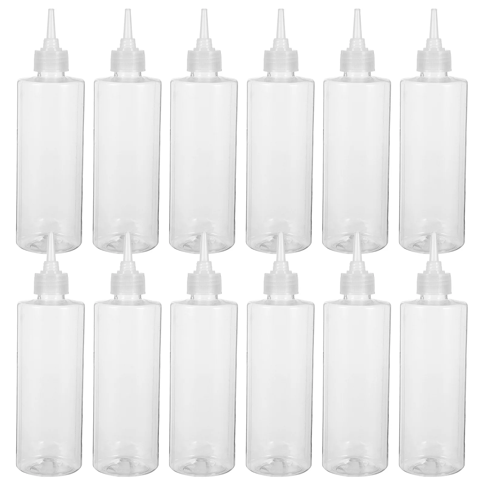 

12pcs Transparent Squeeze Bottles 250Ml Leakproof Portable Travel Toiletry Containers For Shampoo Conditioner Oil Refillable