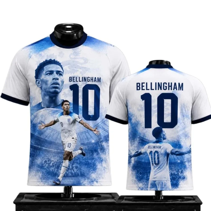 2026 New England Bellingham No. 10 Commemorative Jersey, Street Style Sporty Casual Short-Sleeve T-Shirt, Unisex Family Matching