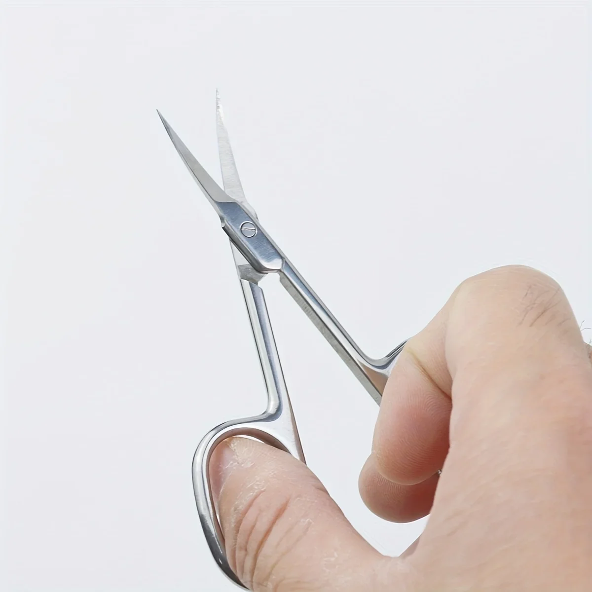 Professionelle Nagelhautschere und Schönheitsschere aus Edelstahl, Nagelhautschneider, Nagelhautschneider, 1 Stück, spitze, gebogene Klinge