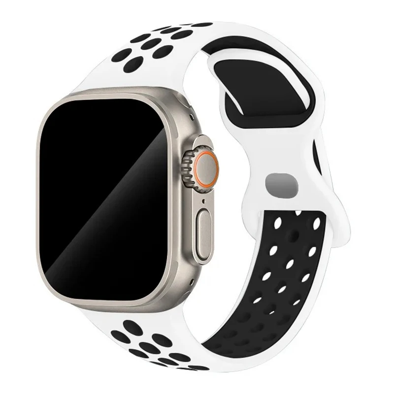 Sportarmband für Apple Watch Band 44 mm 45 mm 46 mm 49 mm/38 mm 40 41 mm Farbige Partikel Gummiband IWatch Ultra 11 10 9 8 7 6 5 SE