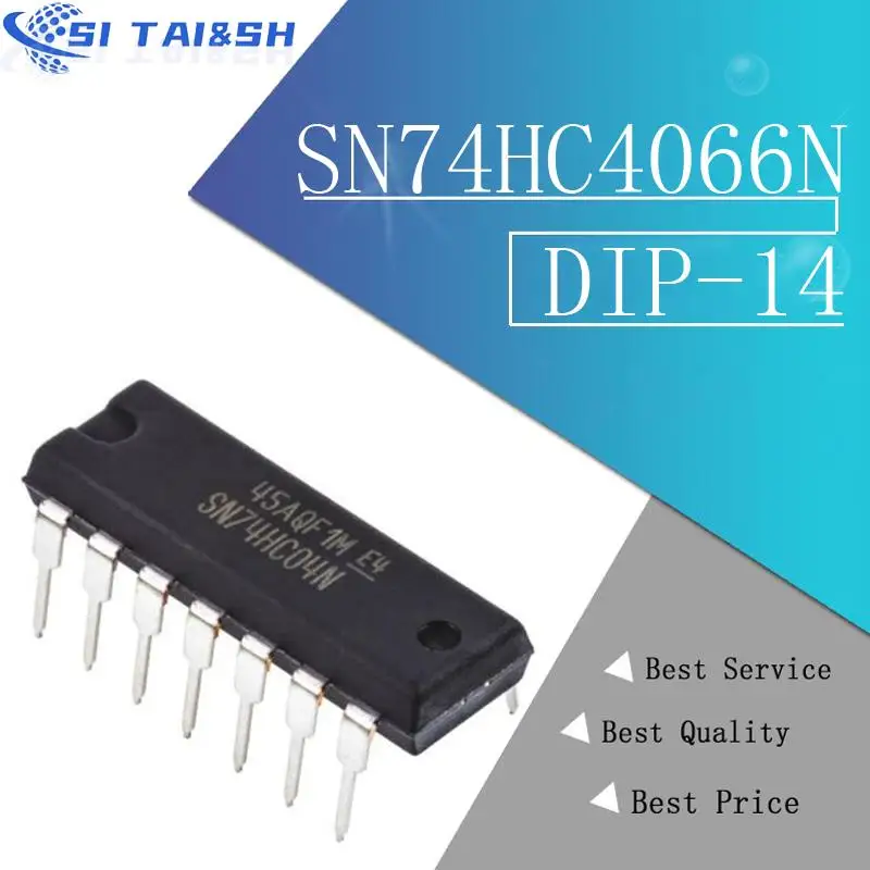 

Хорошее качество, 10 шт. SN74HC4066N SN74HC4066 74HC4066N 74HC4066 Пластиковый защитный чехол черный Si Tai&SH