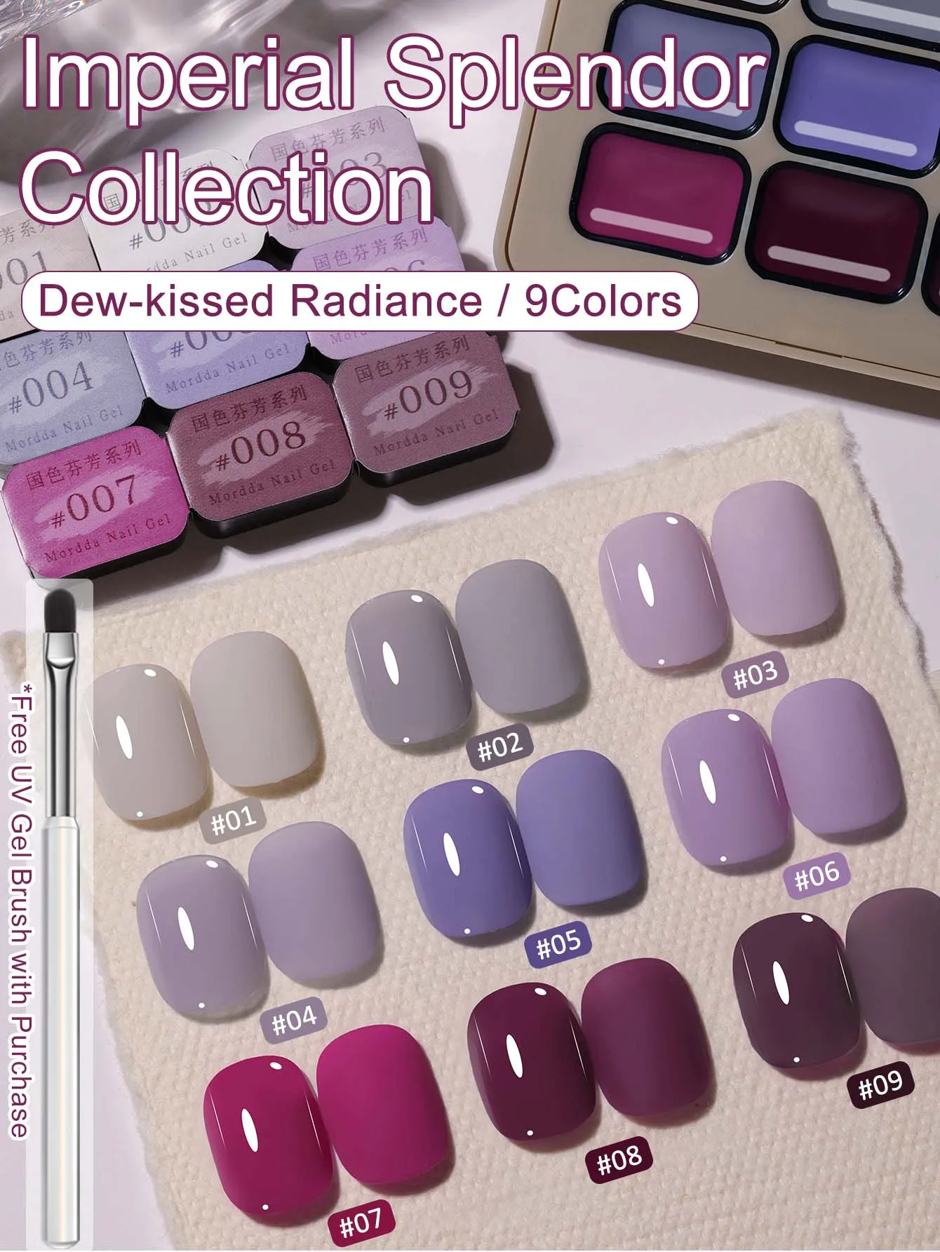 MORDDA 9-colors Patting Gel Smudge Canned High Saturation Popular Semi-Solid Nail Polish Gel Nail Salon For Summer And Spring