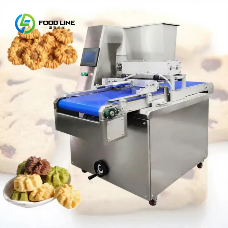 Customized Commercial Automatic Cookie Forming Machine Stainless Steel With Mobile Wheel PLC Control Multi‑Shape Biscuit Maker