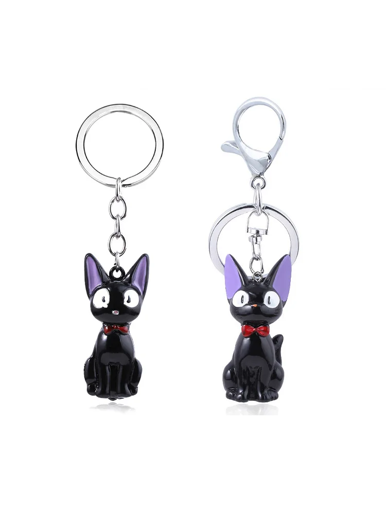 Anime Cute Black Cat Keychain Cartoon Cosplay Home delivery Props Pendant Keyring Wen Women Backpack Jewelry Accessories Gift