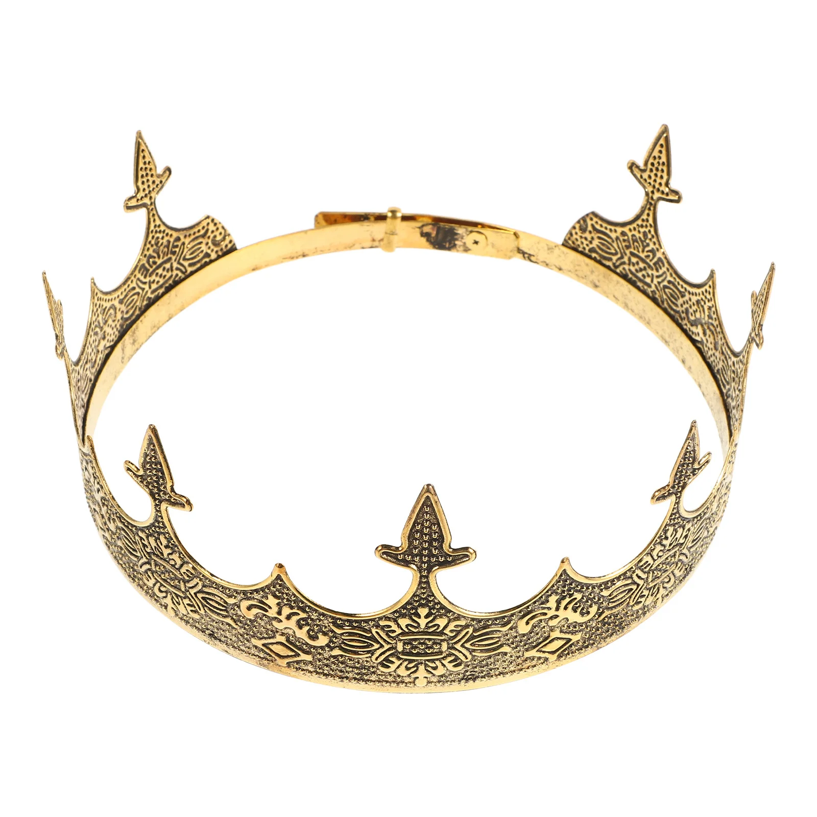 Headband For Men Alloy King Crown Vintage Royal Medieval Costume Accessory Cosplay Prop Wedding Party Performance Prince