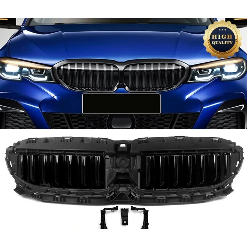 Brand New High-Quality For 19-22 BMW 3 Series G20 G21 G28 Black Front Radiator Grill Active Air Shutter  51749465188