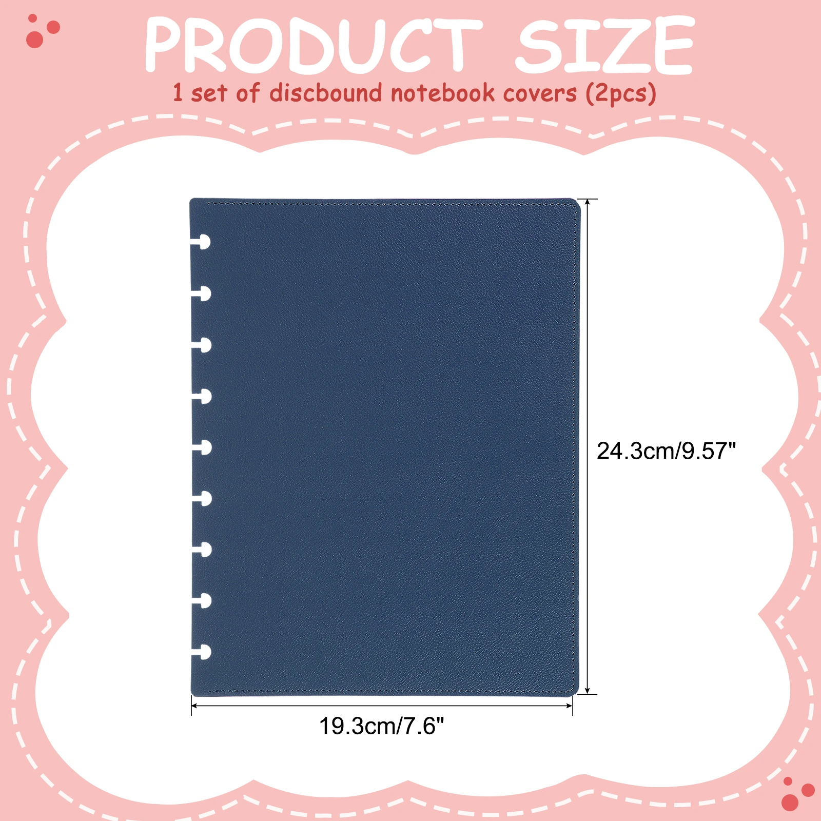 1Set Leather Discbound Notebook Cover Medium/A5 Size Disc Planner Cover for Disc DIY Notebook Office