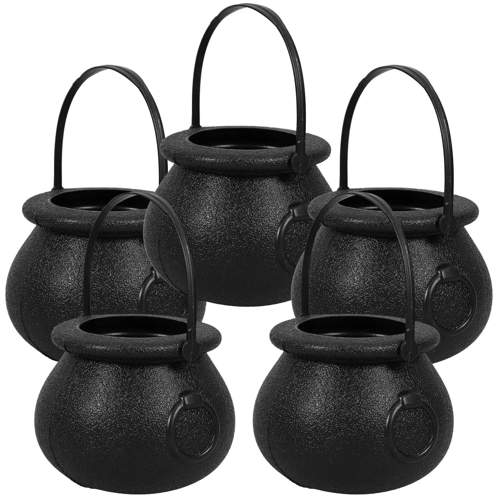 

5PCS Bucket Halloween Basket for Party Circle Trick Treat Portable Storage Container
