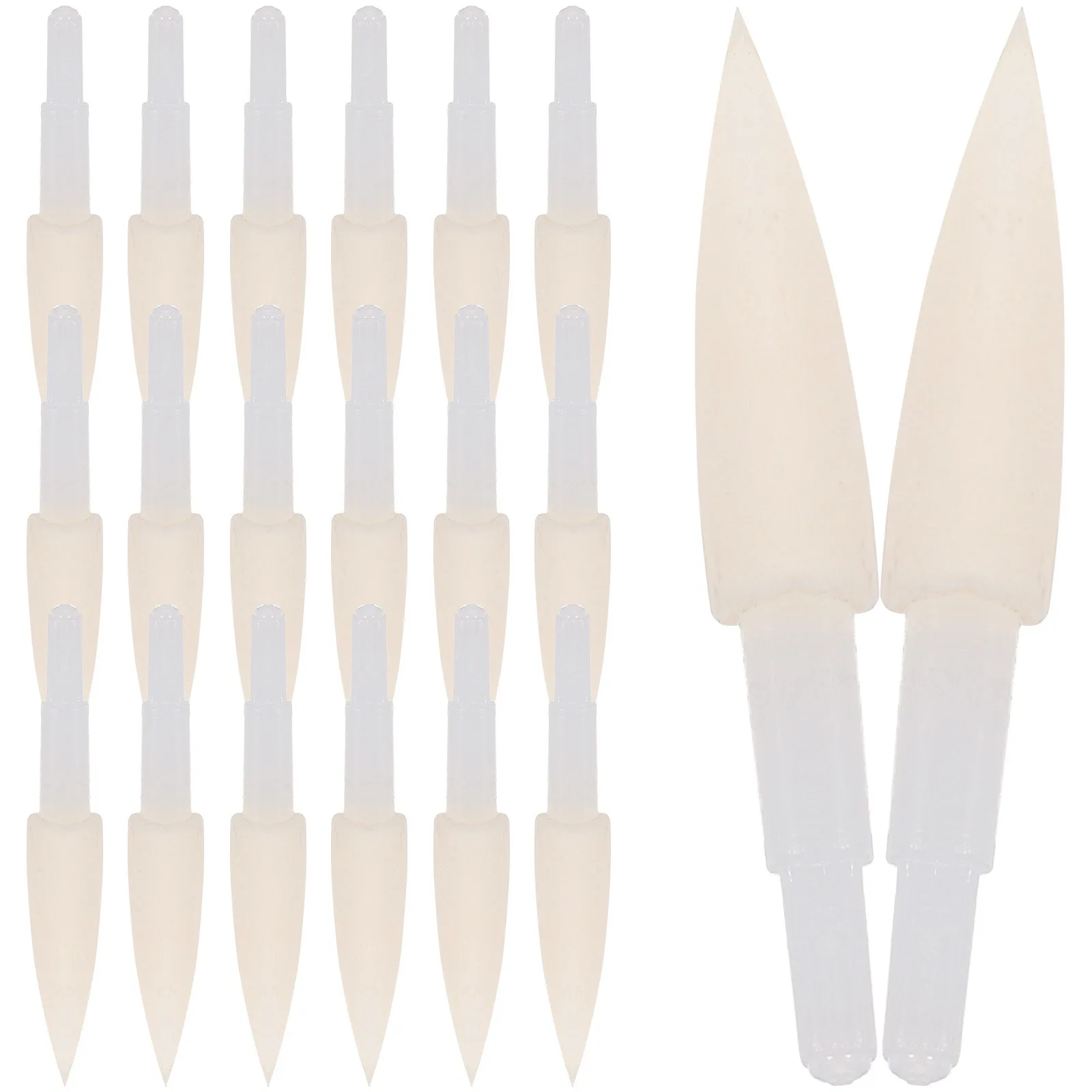 

20Pcs Soft Sponge Calligraphy Pen Tips Replacement Brush Heads Writing Tools Accessories Soft Pen Tips Calligraphy Heads