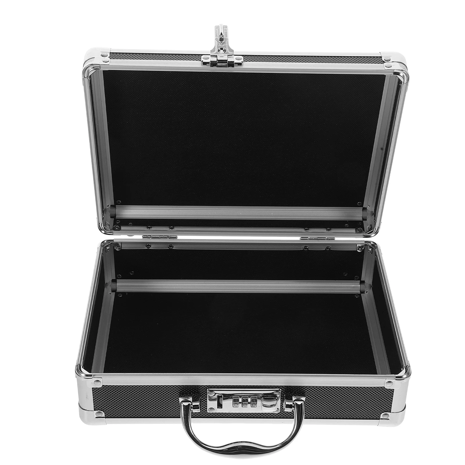 

Aluminum Alloy Large Capacity Portable Tool Case Black Empty Storage Large Tool Box Organizer Home Accessories