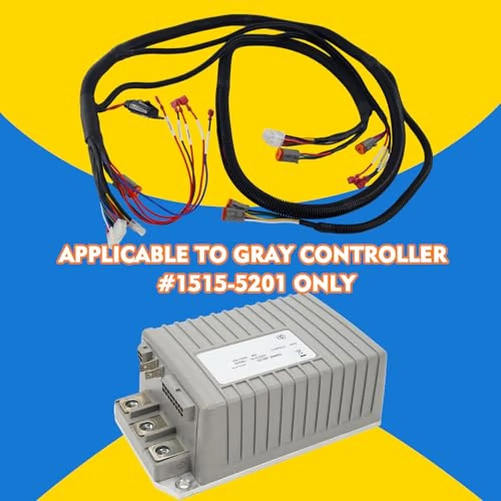 /Wiring /Harness /Assembly With Mcor 2 And 4 Adapter For For Precedent For Golf Cart Grey Controller 1515-5201 Easy Install Elec