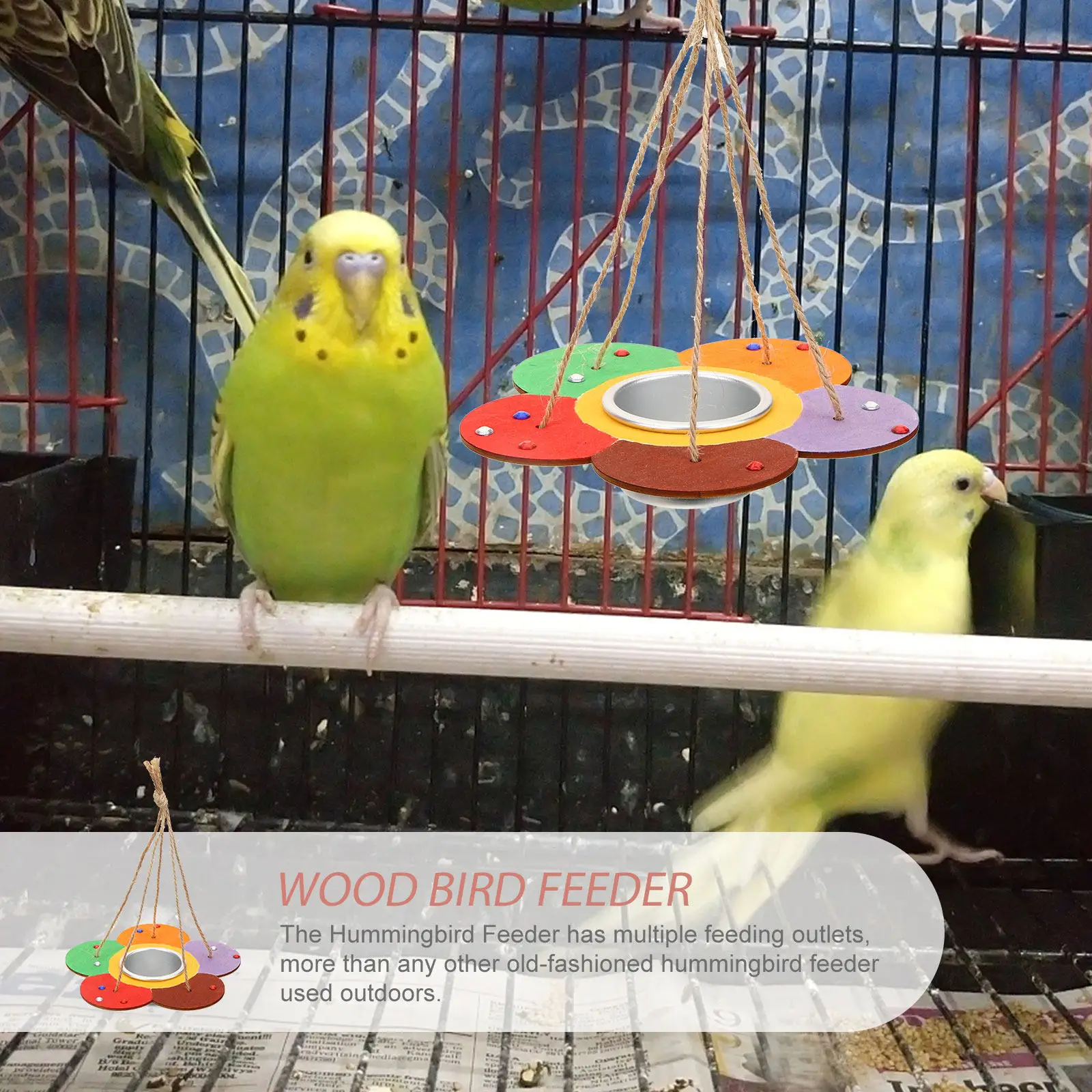 

Набор для творчества: Непокрашенная деревянная кормушка для колибри (DIY) для детей и взрослых, с несколькими отверстиями для кормления, для улицы и сада