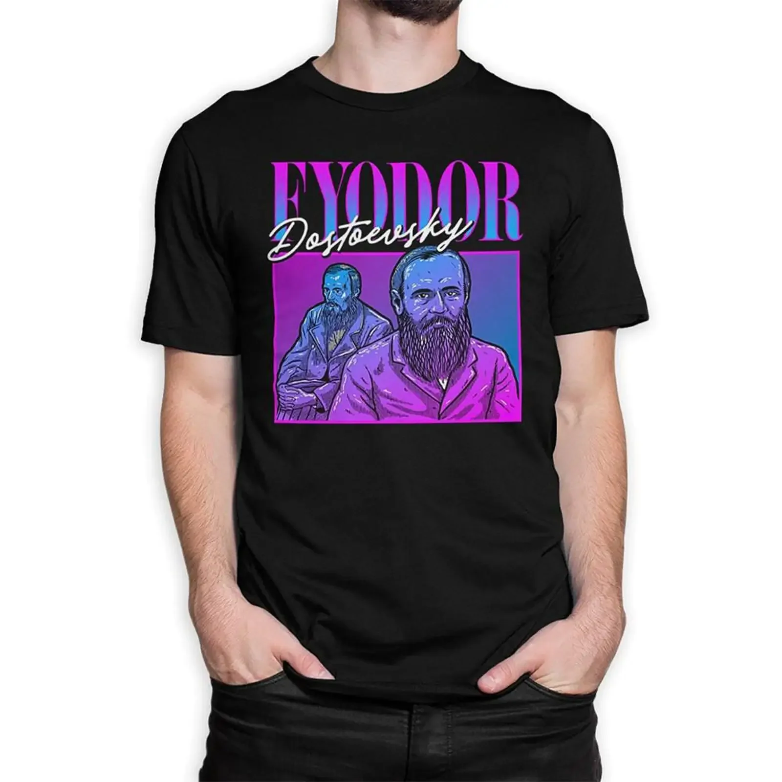 Fyodor Dostoevsky Retro T Shirt Men amp 39 s Women Sizes vintage Washed Stylish Casual designer clothes graphic Comfortable
