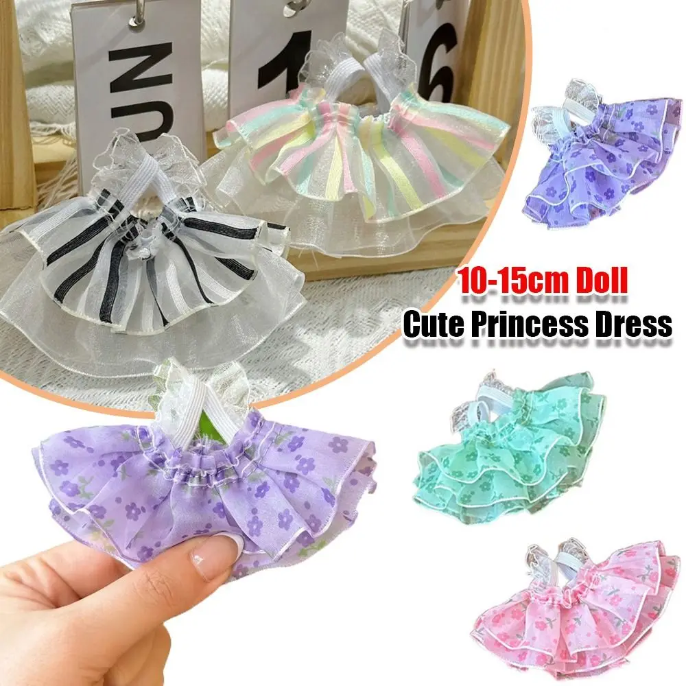 Fashion Handmade Cotton Doll Clothes DIY Doll Accessories Doll Princess Dress Cos Gift Plush Dolls Clothes for 10-15cm Doll