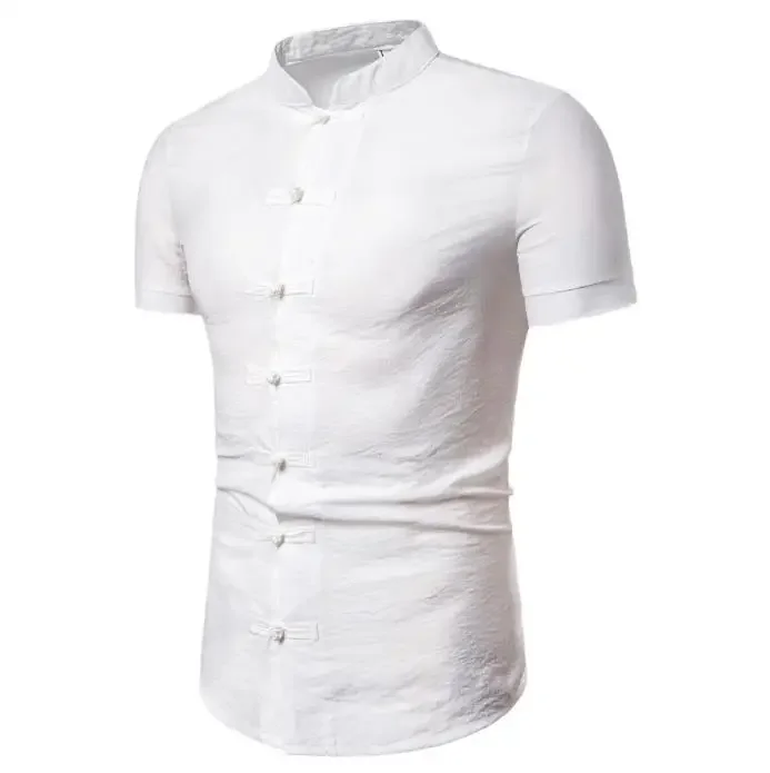 Short sleeved shirt for men's casual shirt