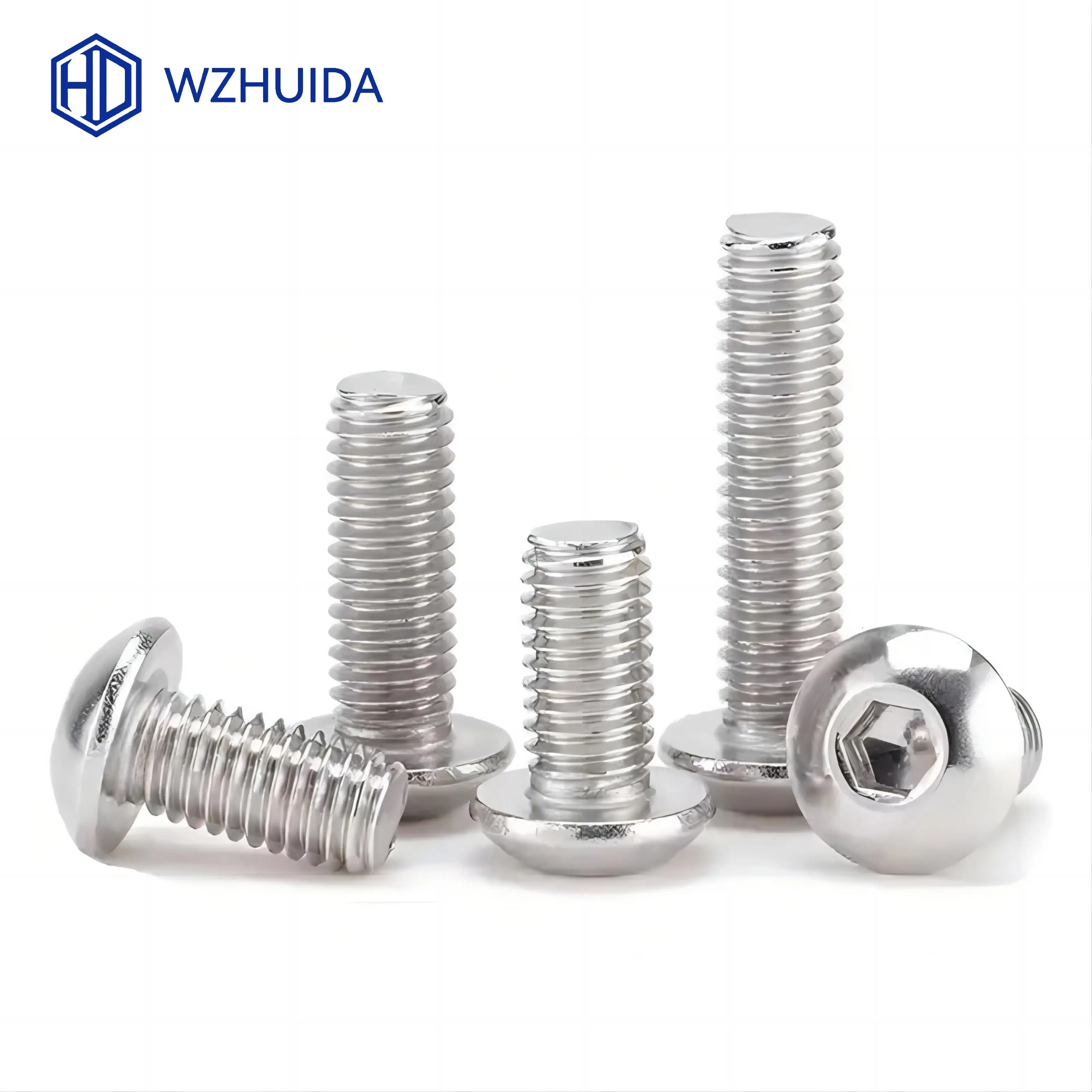 5-50pcs M2 M3 M4 M5 M6 M8 M10 Hex Socket Button Head Cap Screws Stainless Steel ISO7380