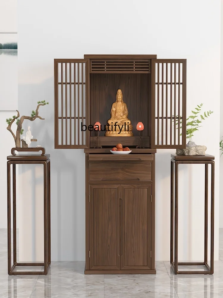 

Buddha Shrine New Chinese Style Clothes Closet Solid Wood Altar Altar Altar Cabinet Shrine