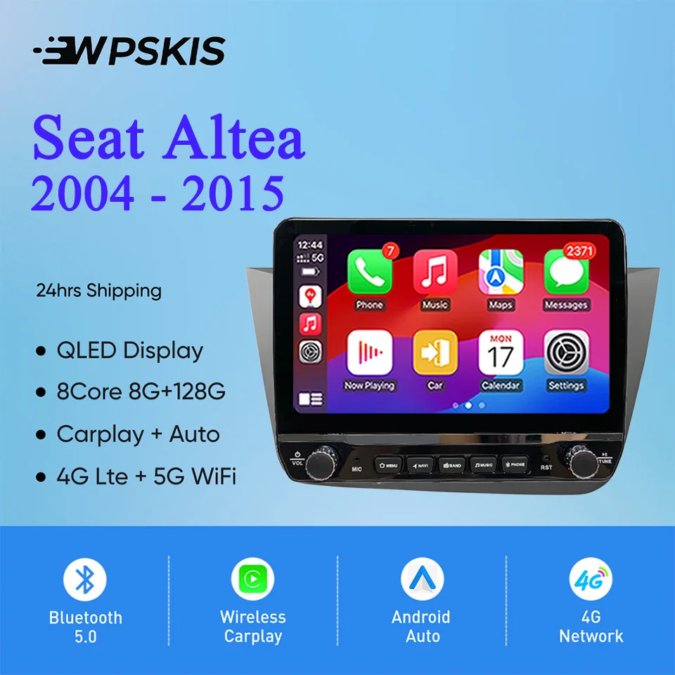 Android 14 Autoradio Multimedia PC Tablet For Seat Altea 2004 - 2015 Toledo GPS Navi Video Music Player Car intelligent systems