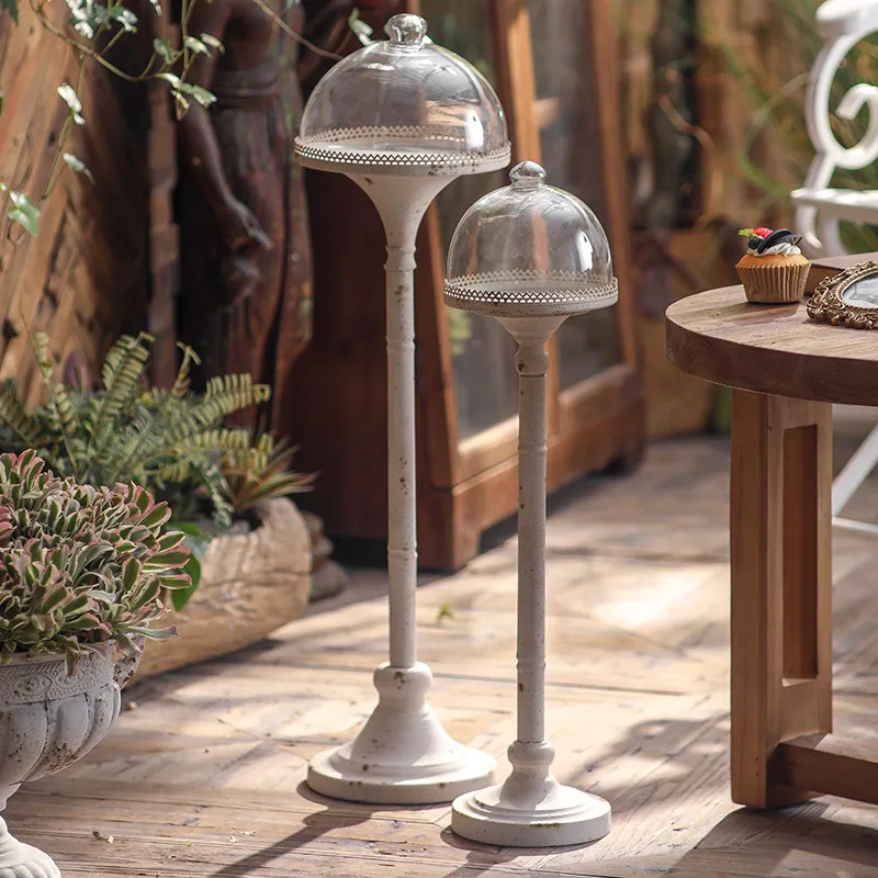 French retro high-footed fruit plate artistic sense, high-end exquisite and high-value old-fashioned flower shop coffee shop