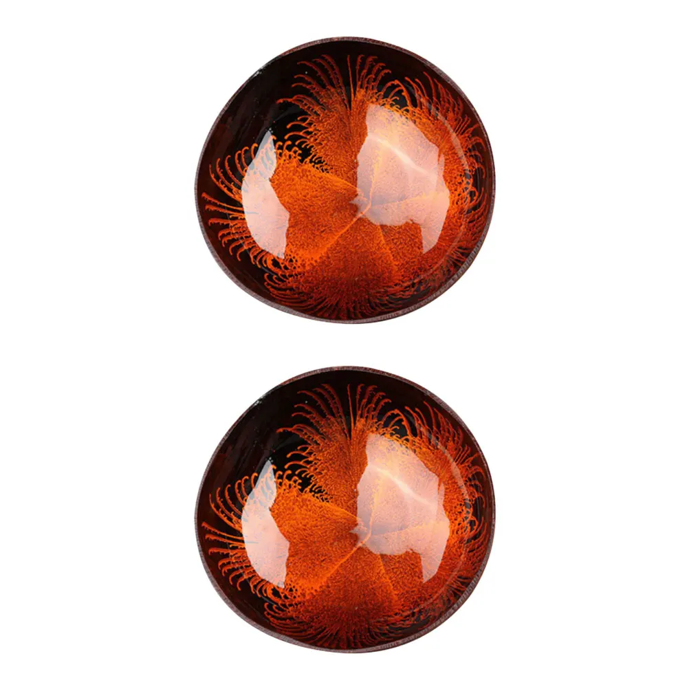 

2 Pcs Funny Candy Dish Natural Entrance Key Tray Summer Bowl Wooden Snack Bowls Storage