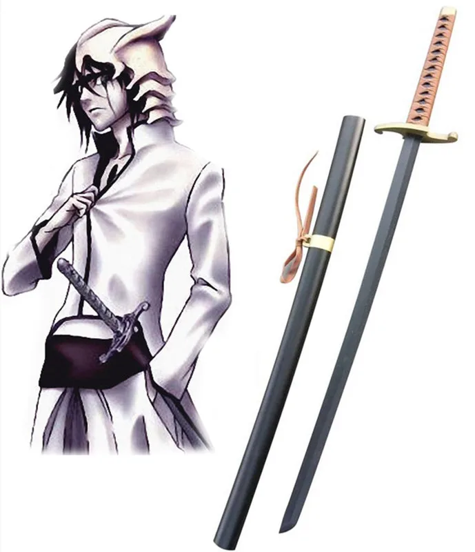 Réplica de Espada Samurai de Fantasía, Bleach Ulquiorra Cifer, Accesorio de Cosplay, Arma de Madera, Katana Decorativa, Accesorios de Cosplay Sin Cuchilla Afilada