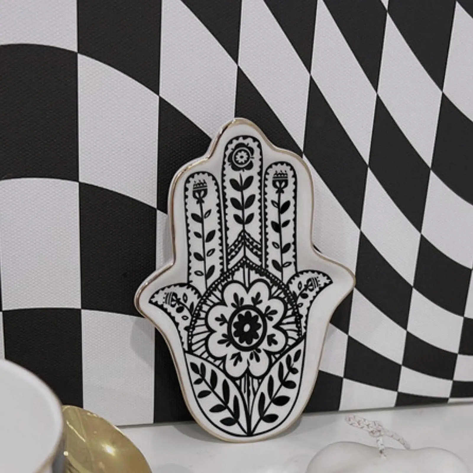 Hand Palm Jewelry Dish Jewelry Plate Holder for Rings Bracelets Kitchen