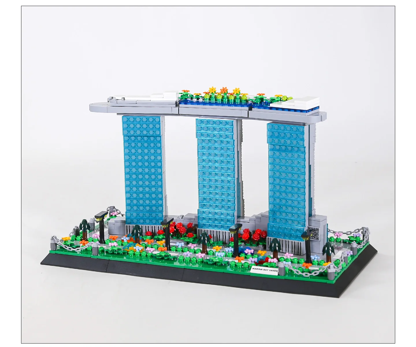 Moderne Architektur Singapur Luxuriöses Hotel Marina Bay Sands Baustein-Modell Konstruktions-Bausteine Lernspielzeug als Geschenk – Detail 4