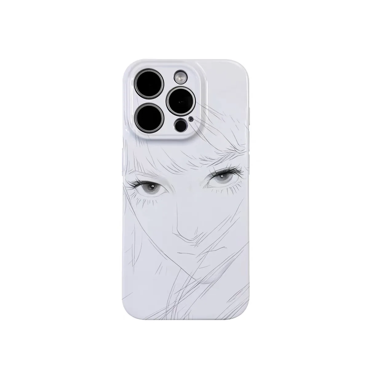 

Ins Korean White Sketch Girl Case for IPHONE 17 16 ProMax 15 14 Plus 13 12 MINI 11 PRO 16Plus XR XS MAX SE Acrylic Phone Cover