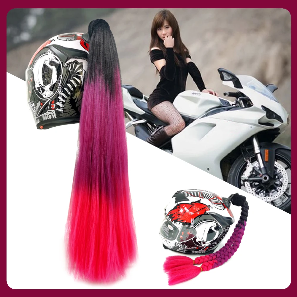 

FASTRIDER Fashion DIY Motorcycle Helmet Braids Diamond Woman Braids Wig For Motorbike Helmets Sucker Decoration Car Styling