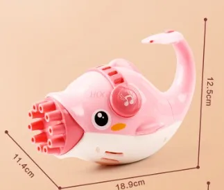 Children's Ten Hole Dolphin Bubble Machine Electric Handheld Gatling Blow Bubble Gun Popular Toy for Boys and Girls