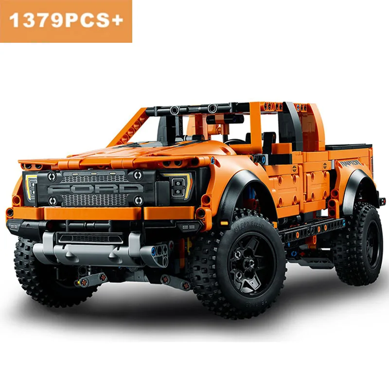 1379Pcs Technical 42126 Ford Raptors F-150 Pickup Truck Sports Car Building Blocks Racing Vehicle Model Bricks Toys for Kid Gift