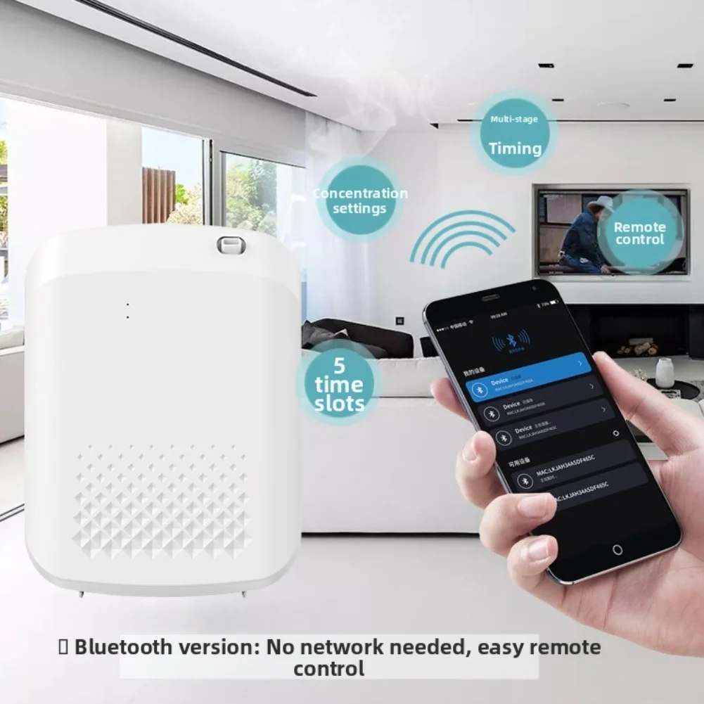 

Smart Aroma Diffuser for Large Rooms Offices Featuring Five Preset Modes and Connectivity for Personalized Use