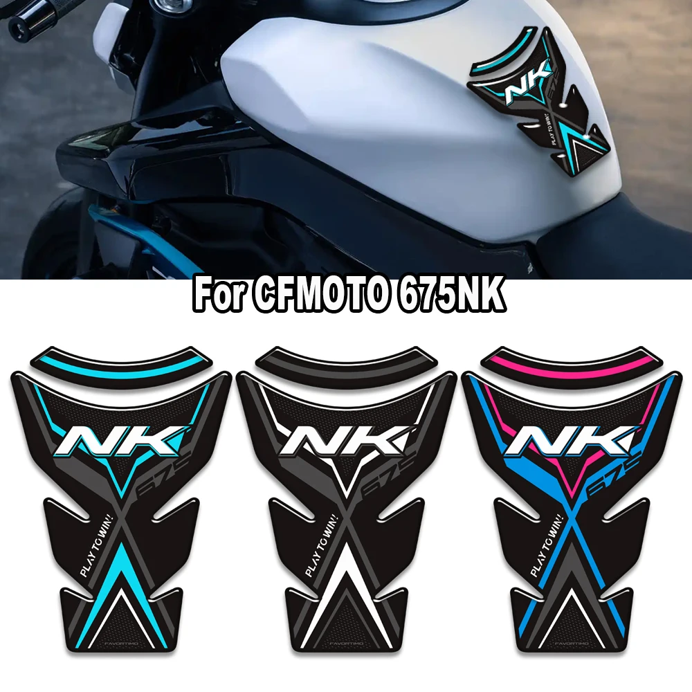 

Motorcycle Fuel Tank cap Grips Knee 3D stickers protection decals kit For CFMOTO 675NK 675 NK 675nk 675 nk