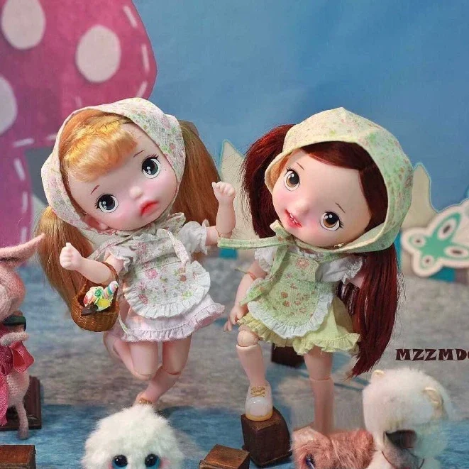 Mzzm Doll The First Series Vinyl BJD Doll Kawaii Toys for Customized Figure Girl Body Moveable Puppet Blyth AYYA AHHA