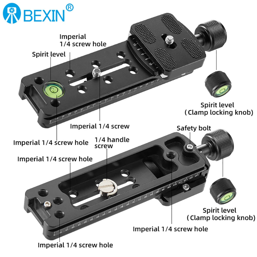 Lengthen Nodal Slide Double Dovetails Macro Rail RRS long Quick Release Plate Clamp Adapter For Arca swiss Macro Panoramic shoot