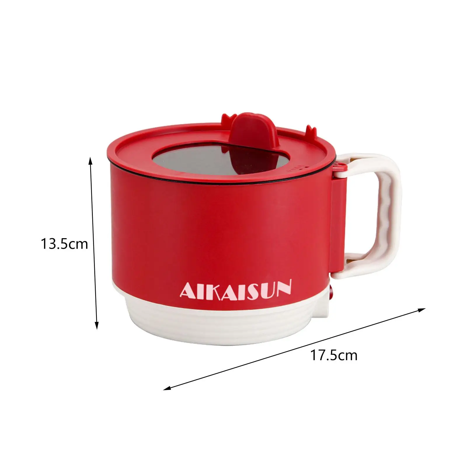 หม้อร้อนไฟฟ้าในครัวเรือน Nonstick แบบพกพาหม้อหุงข้าวไฟฟ้า 1.5L กระทะสําหรับข้าวโอ๊ต Dumpling Ramen ซุปไข่