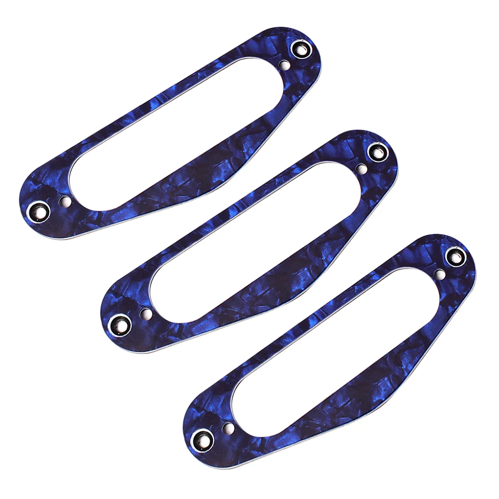 

3pcs Single Coil Pickup Rings Electric Guitar Parts Mounting Red TL Style Durable Workmanship Replacement Accessories