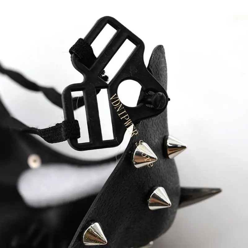 Mascarade rivet masque à demi-visage masque pour hommes adultes femmes mascarades Halloween D08E