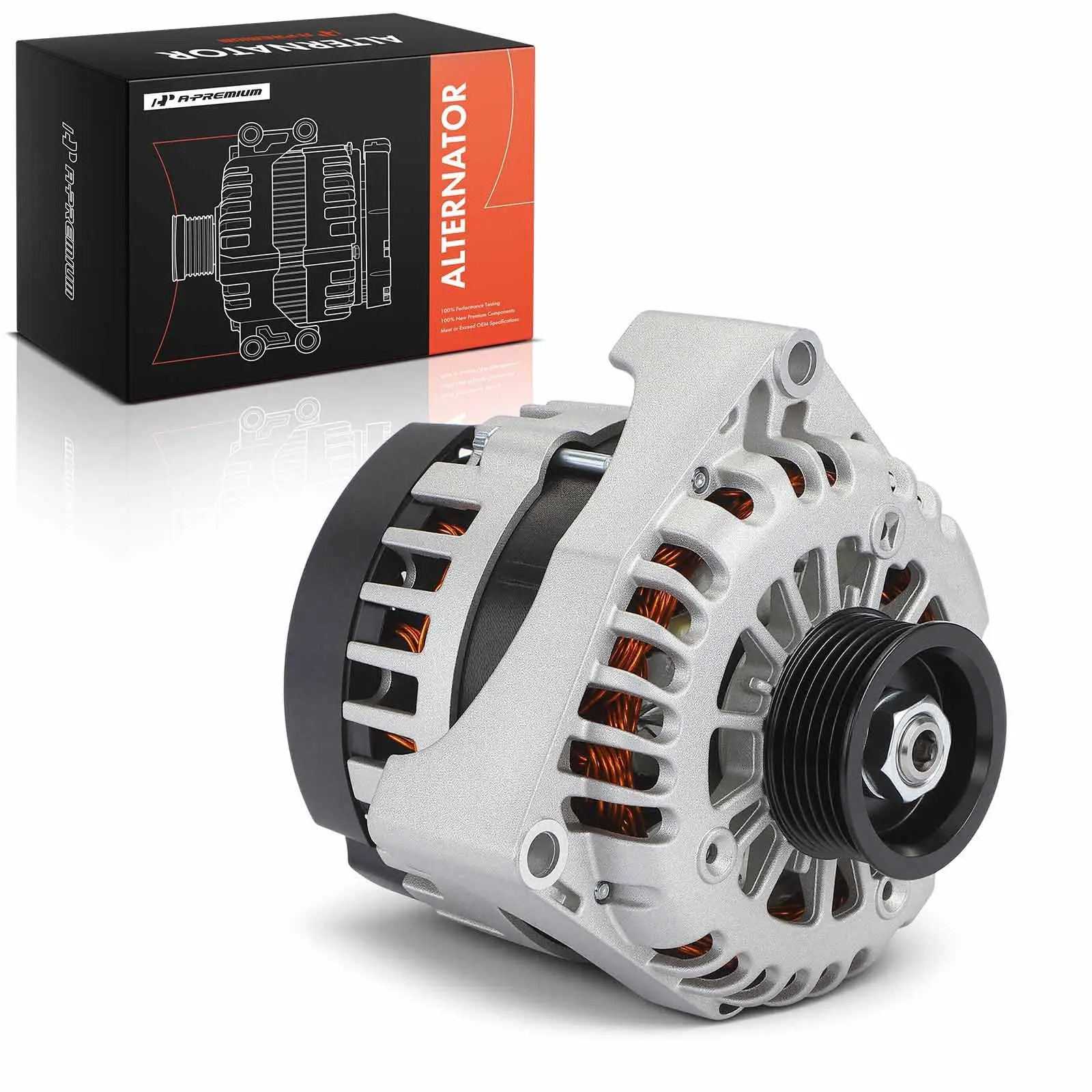 A-Premium Alternator for Chevrolet Express 1500 2500 GMC Savana 145Amp 12V CW 6-Groove 2 Pins