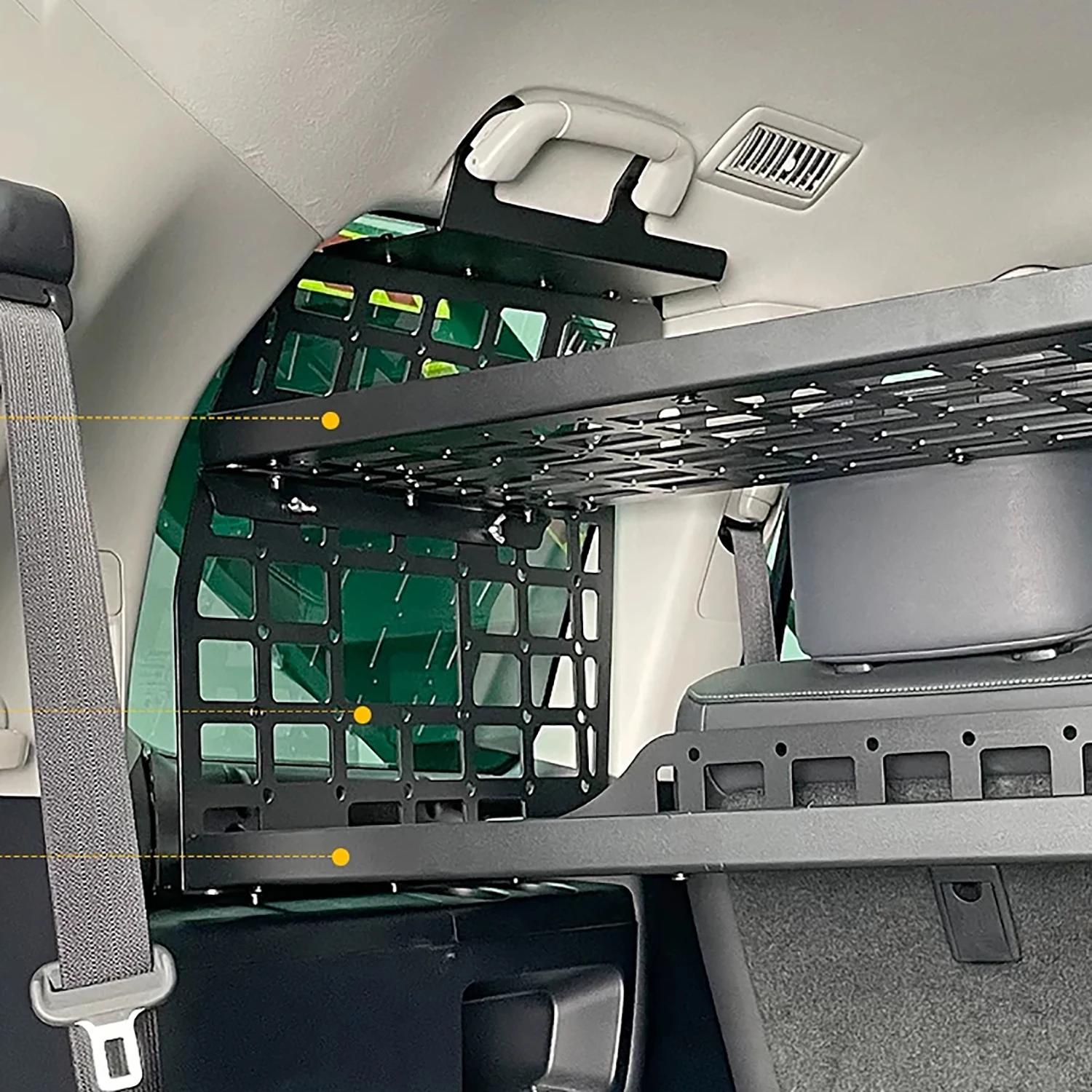 

Для Toyota Land Cruiser LC200 J200 2008-2021: 8-местная панель Molle, задняя полка багажника, двухслойные стеллажи, органайзеры для грузов, 1 комплект